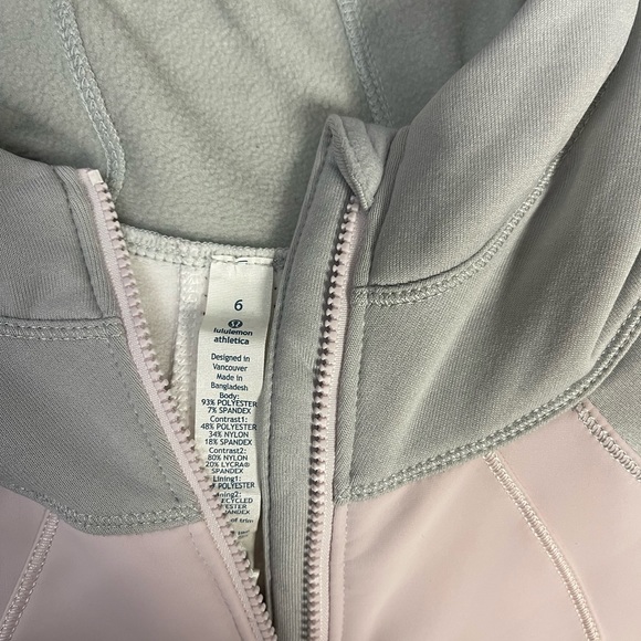EUC Light Pink and Gray Women’s Lululemon Pullover Jacket Size 6 - Picture 5 of 6